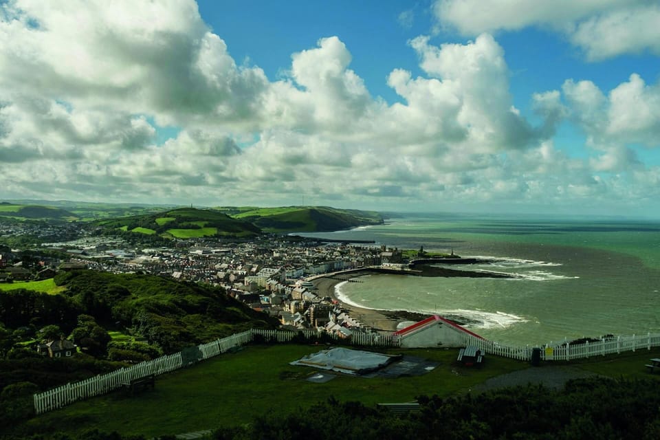 Ariel view over the area to the sea