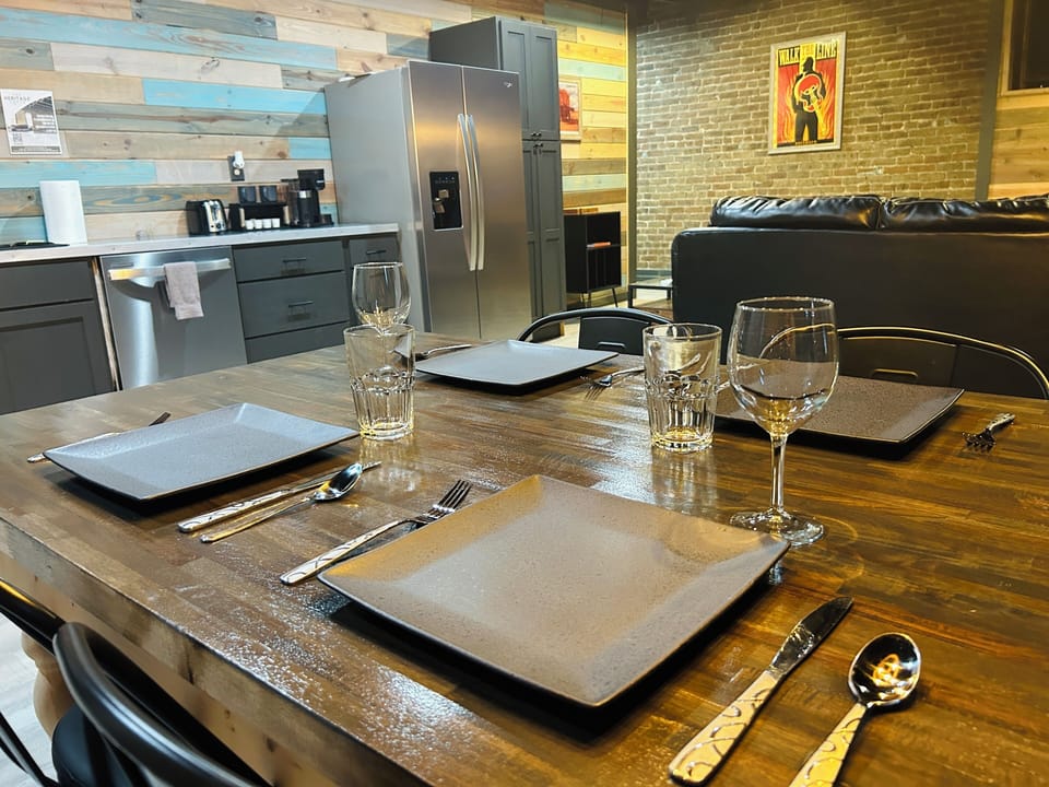 Our kitchen is fully stocked with flatware for your next meal.