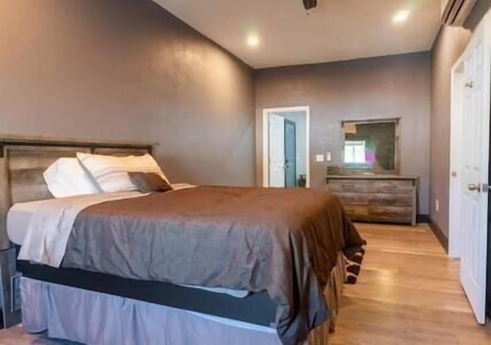Check out this massive bedroom! All the space you need to stow your belongings out of the way