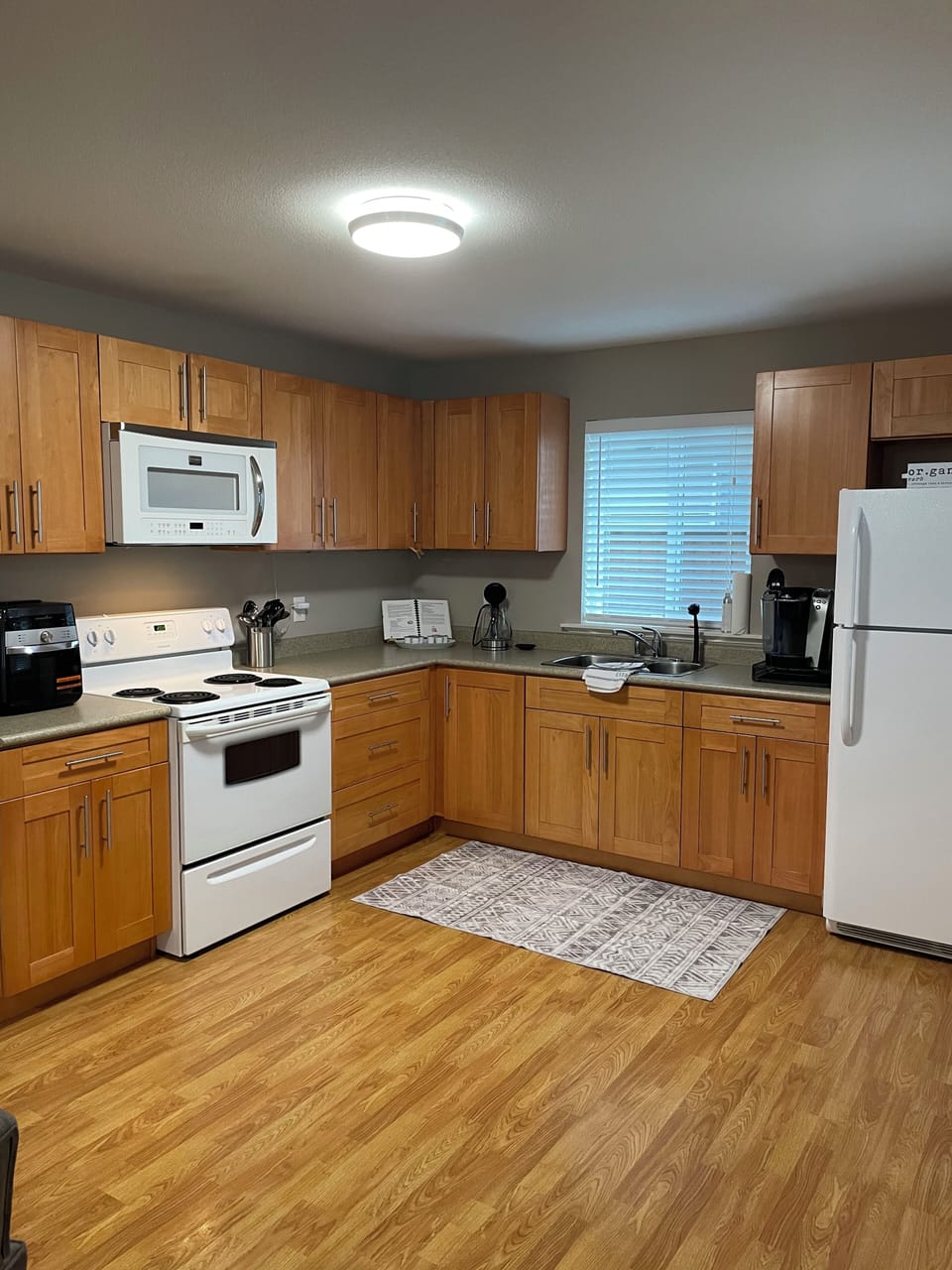 Spacious, well stocked kitchen