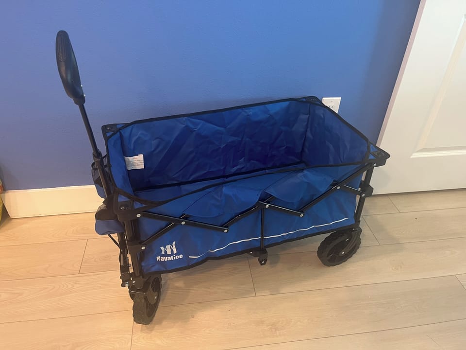 Your wagon if you want to walk to Winn Dixie to get groceries