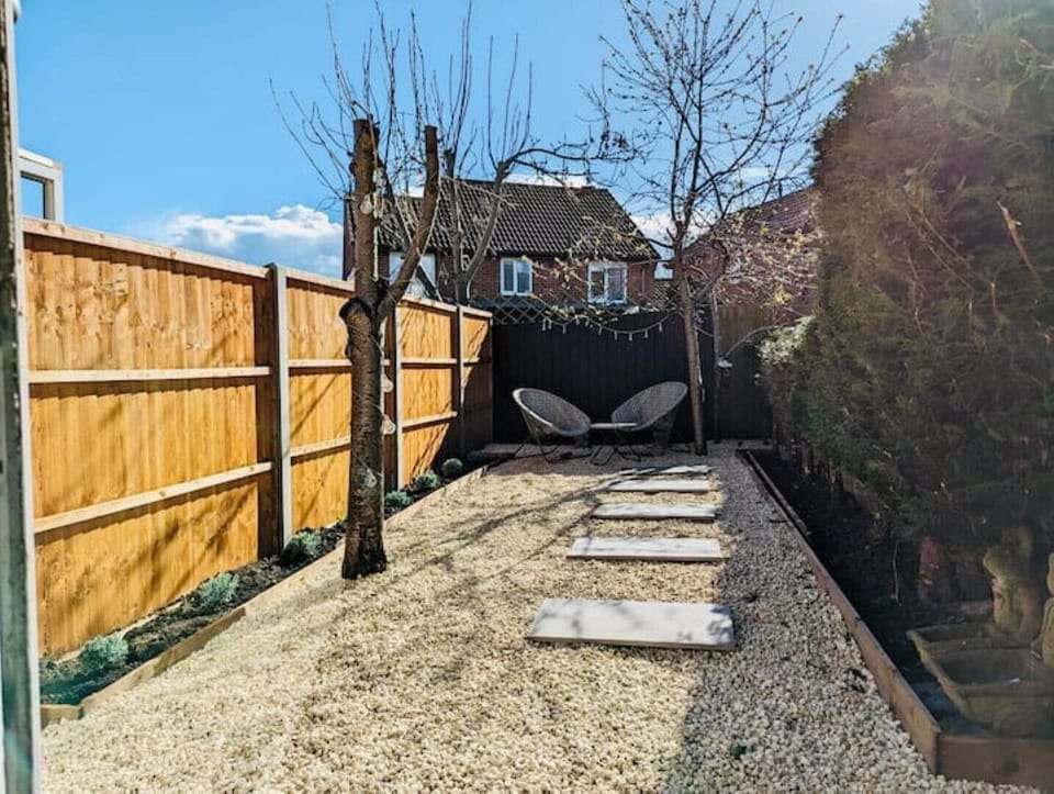 Private, secure back garden