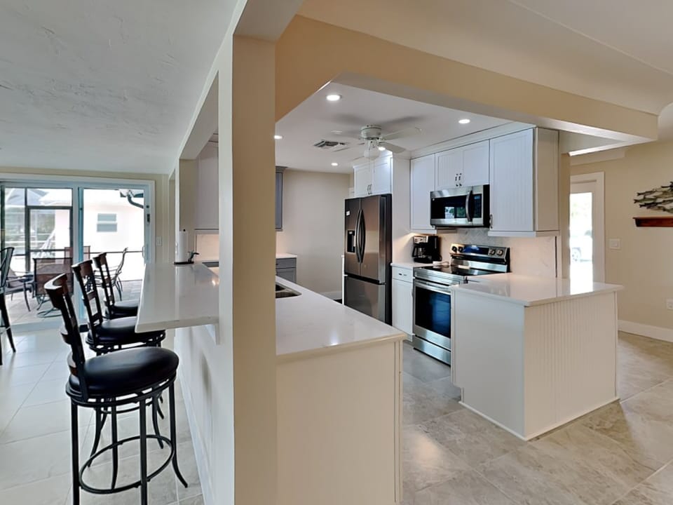 Kitchen - Breakfast Bar Seating for Three