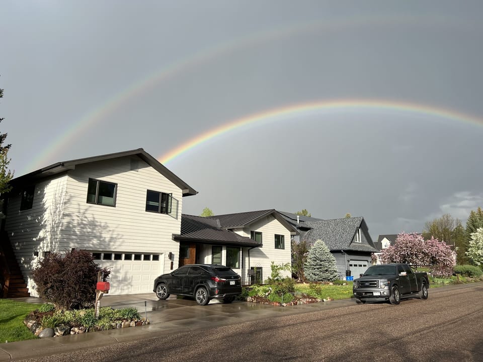 Double rainbow landing on Tranquility Base
