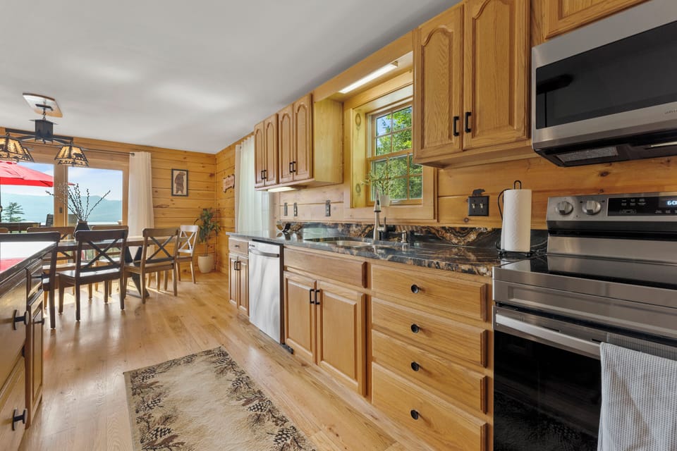 Spacious kitchen fully updated and equipped- cook with a vista!