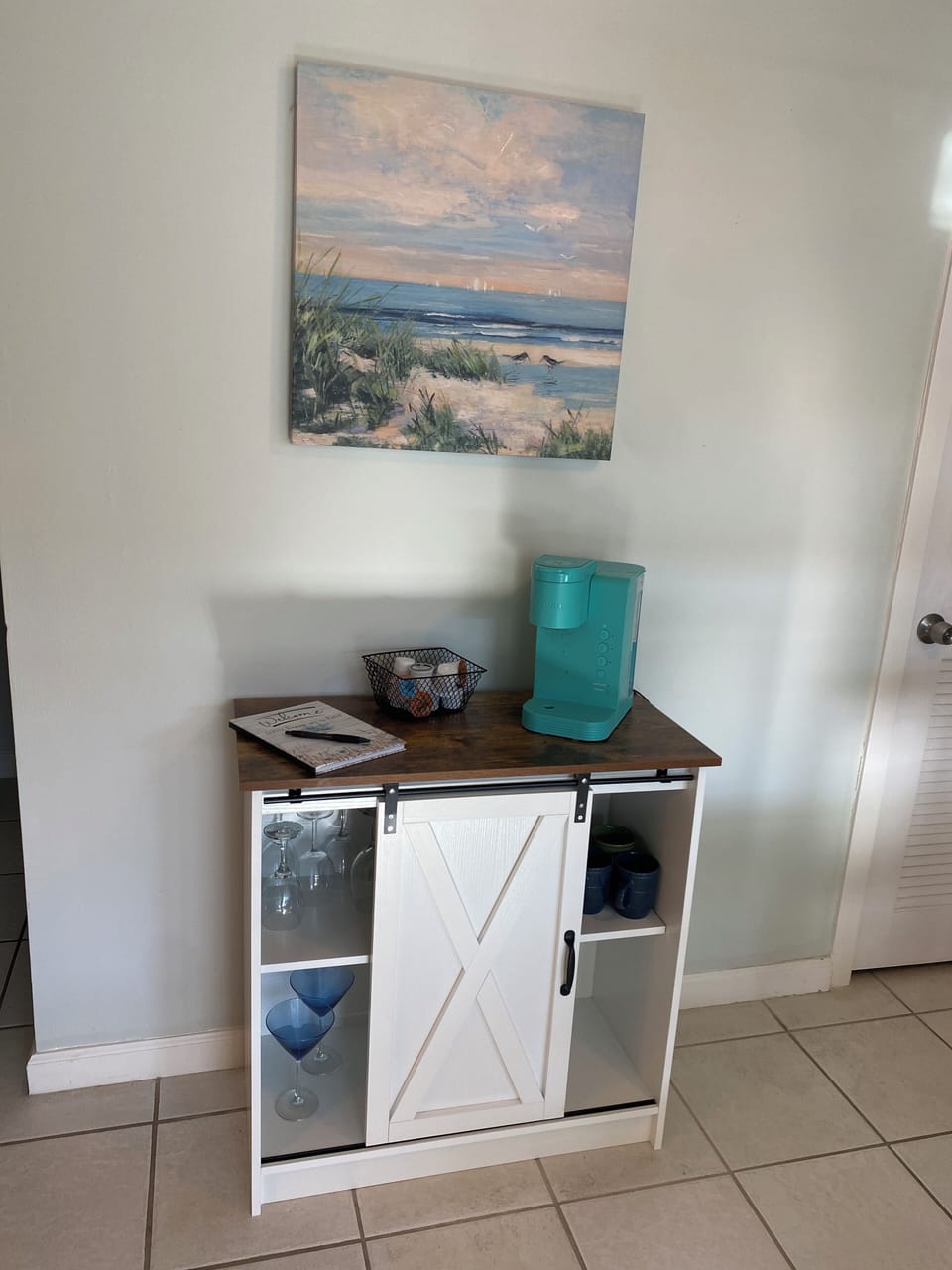 Hutch - keurig and coffee maker