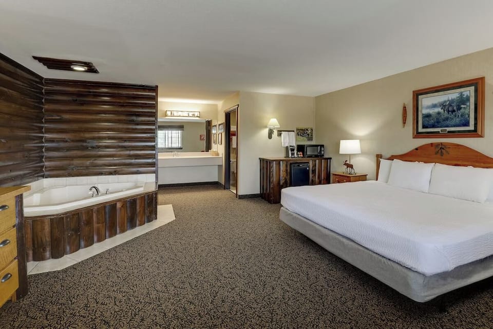 Indulge in a spacious suite with a private jetted soak.