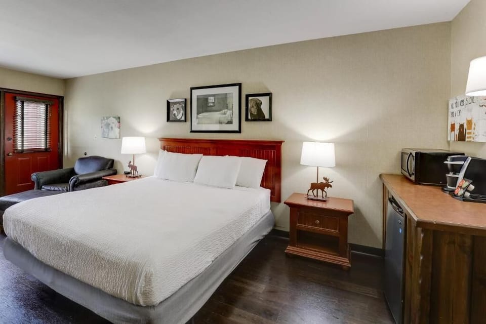 Sink into a plush king bed for deep, quiet sleep