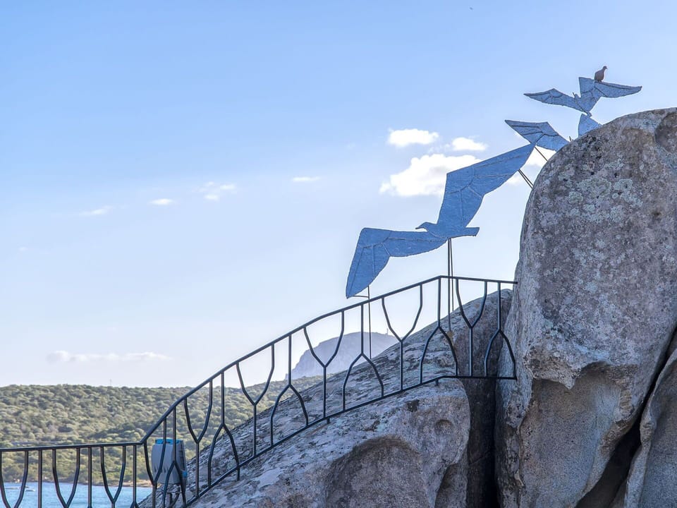 Sky, Cloud, Slope, Bedrock, Landscape, Rock, Fence, Pole, Stairs, Cumulus