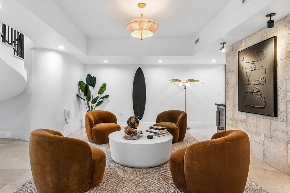 Sophisticated lounge setting perfect for intimate gatherings or unwinding in luxury.