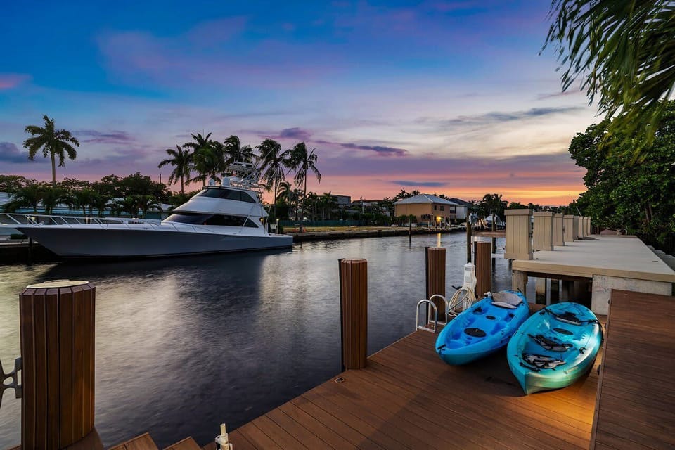 Launch into adventure with kayaks ready for exploring scenic waterways right from your own dock.