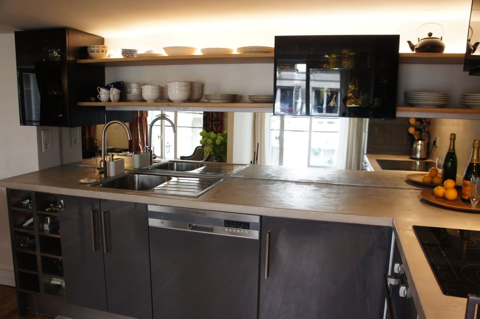 full kitchen, pantry essentials vary as this is a real home, not empty apartment