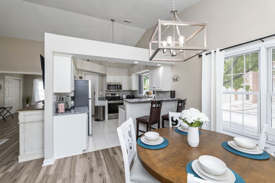 Open kitchen fully stocked
