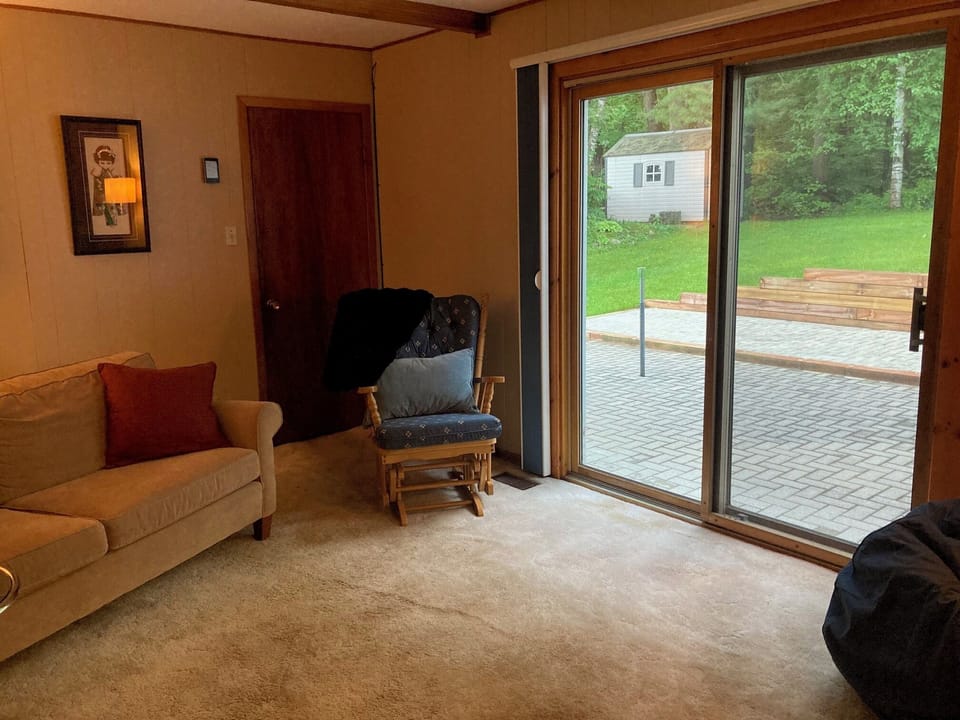 Family Room with view of the Garden and woods