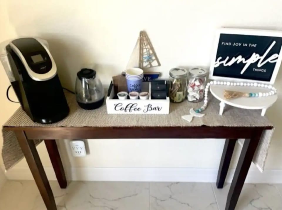 Coffee station added for your use.