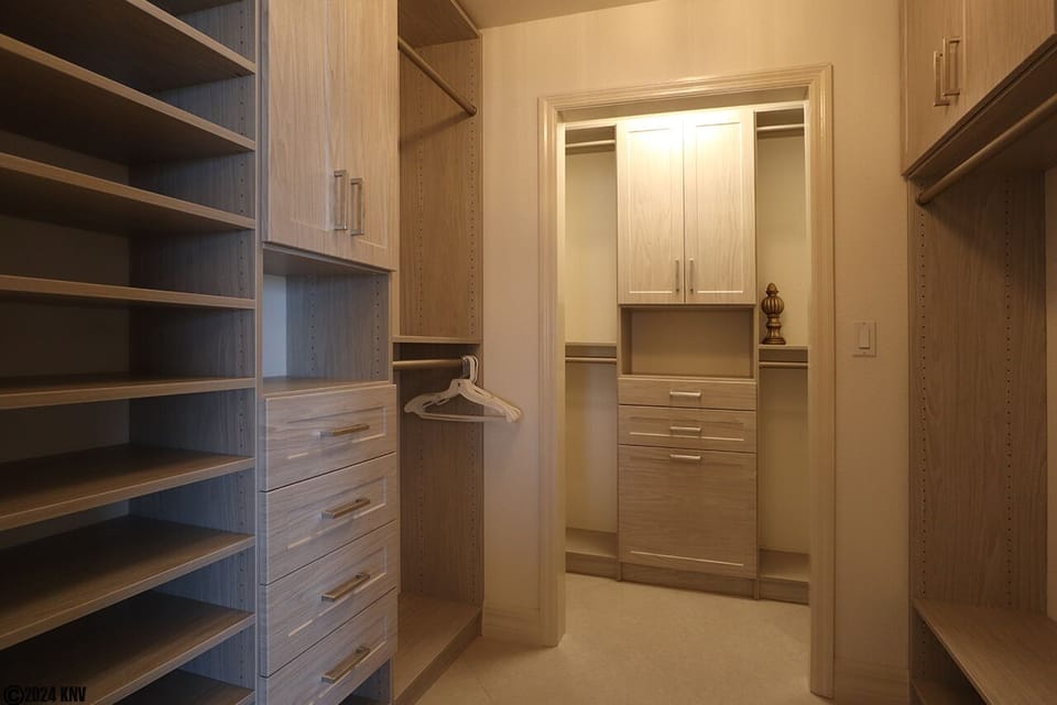 Walk in Master Bedroom Closet has been professionally designed