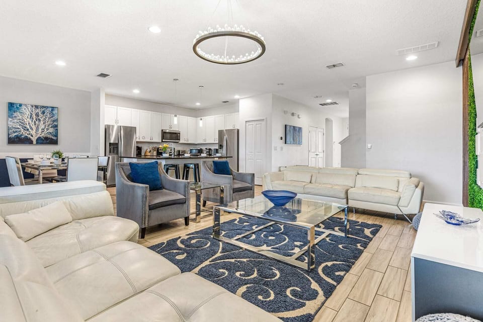 Elegant Living Room With Modern Decor And Ample Seating For Relaxation