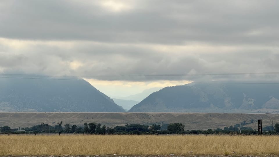 View just a few miles from Bear Trap Canyon Cabins 