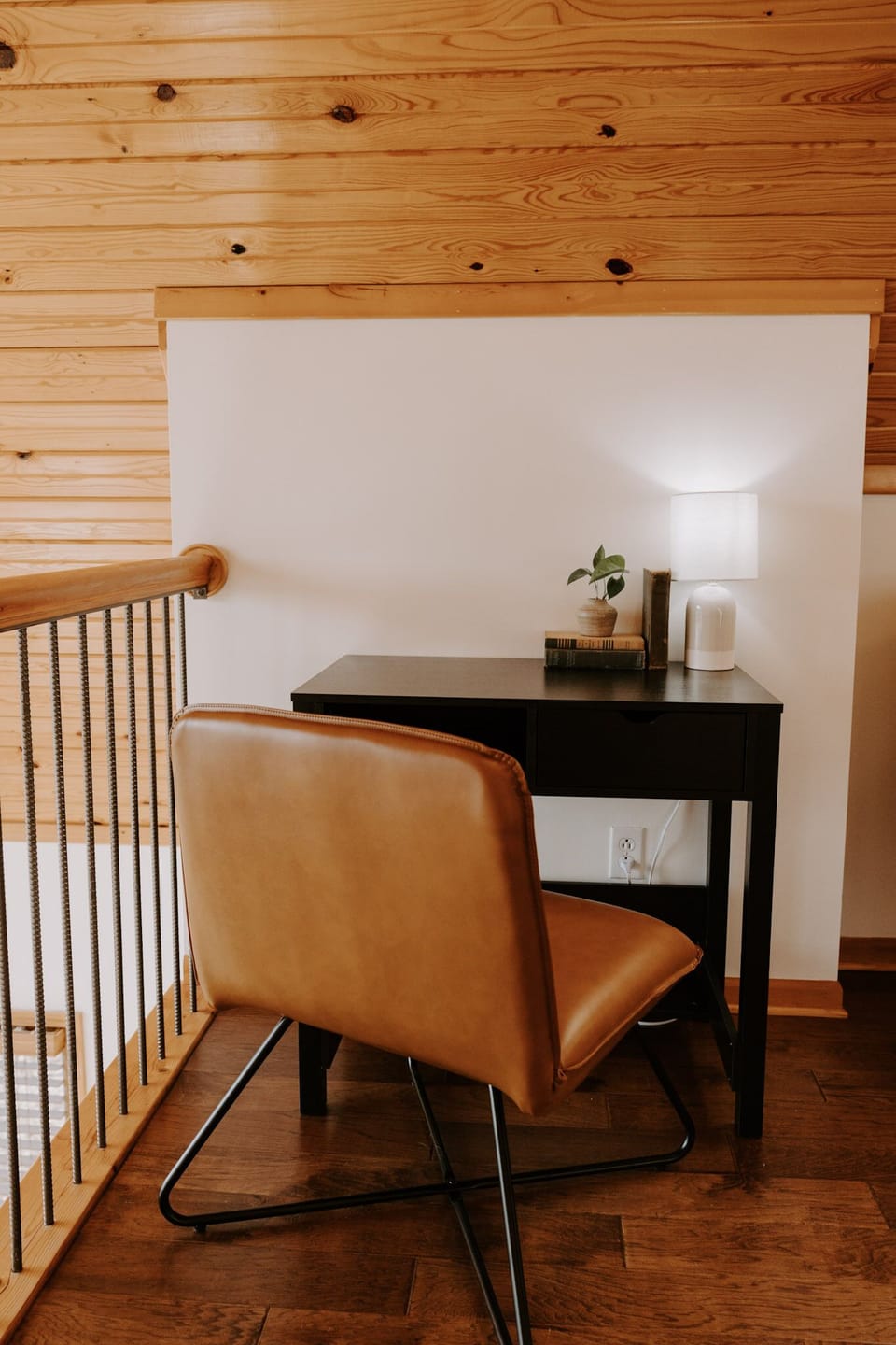 Dedicated workspace in the upper level loft