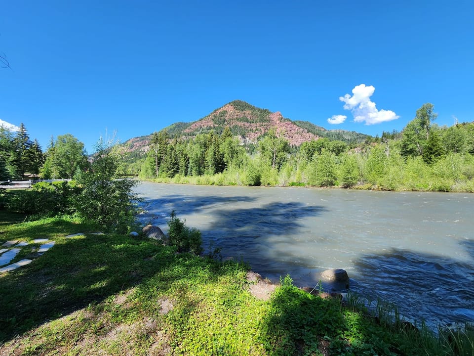 Views of the river and Redstone cliffs from your private riverside nesting spot.