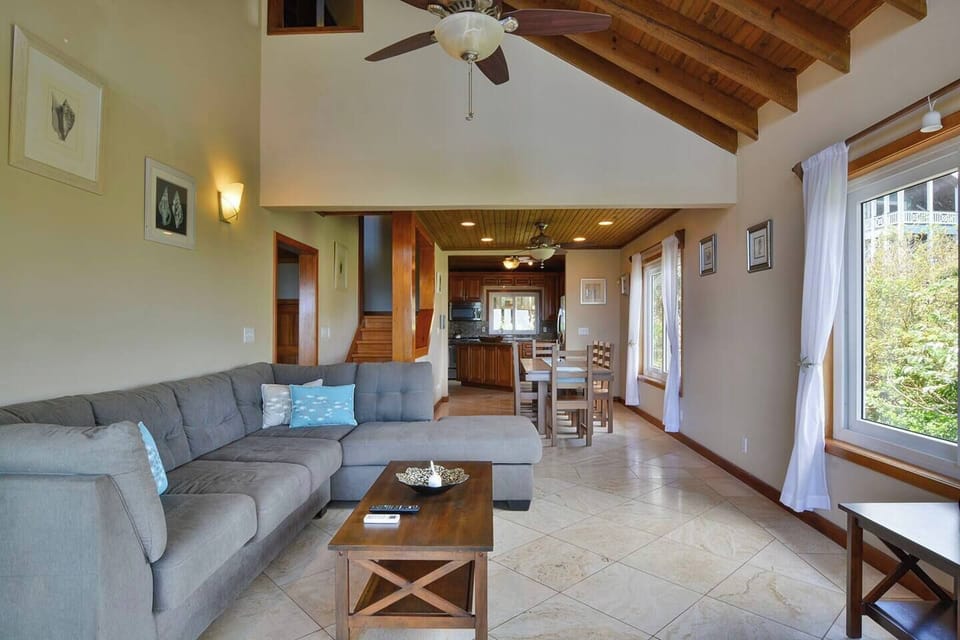 Large sofa in living area