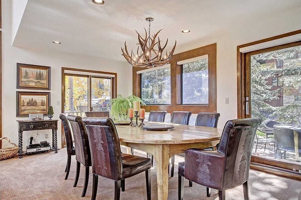Stylish Dining Area Seats Eight
