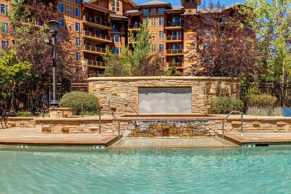 Communal heated pool and multiple hot tubs