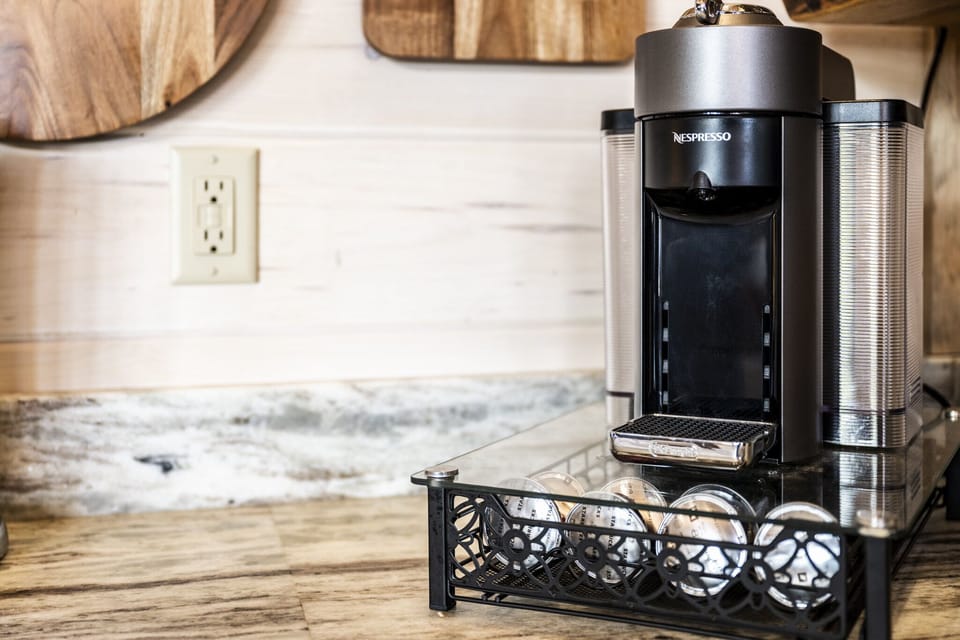 Nespresso coffee nook.