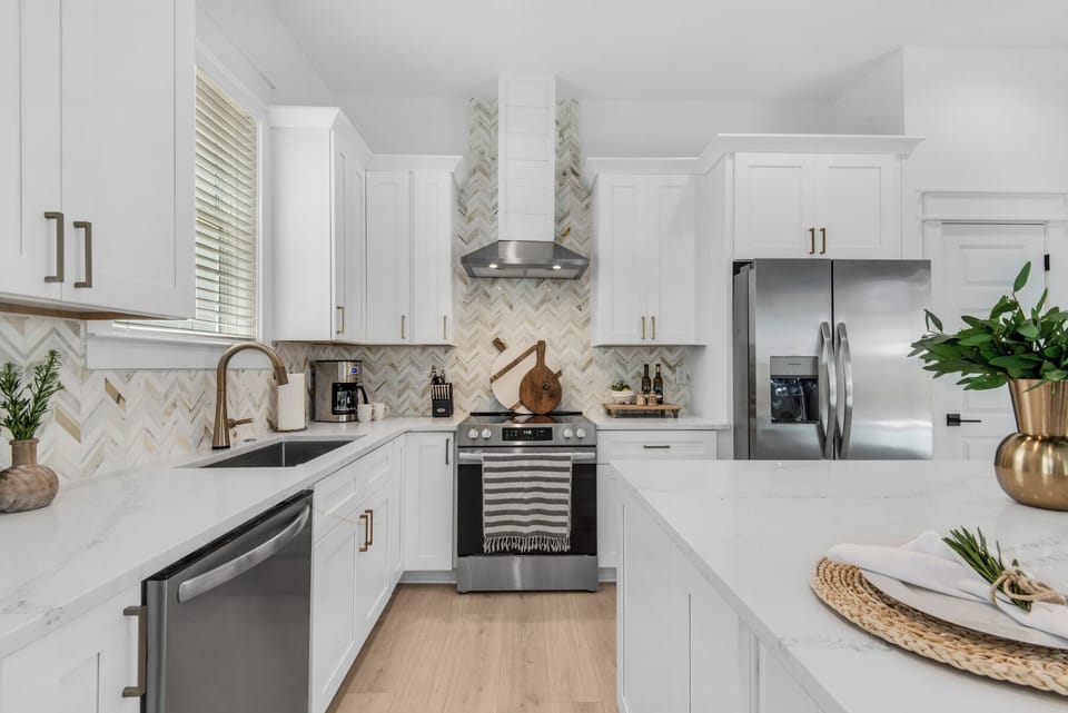 The gorgeous kitchen will make preparing meals enjoyable!