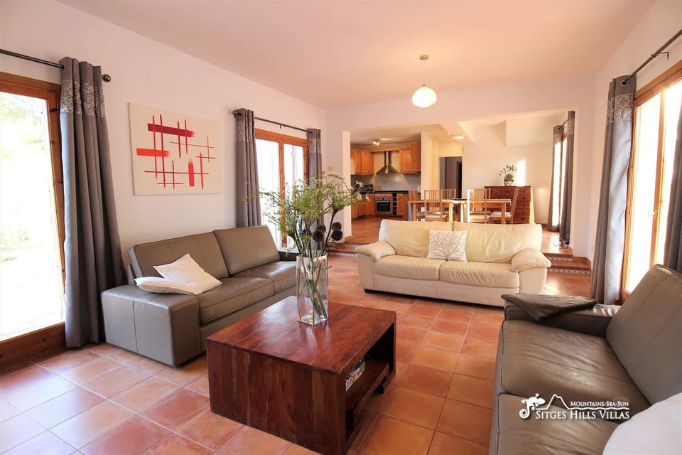 Amply sized and comfortably furnished lounge area.