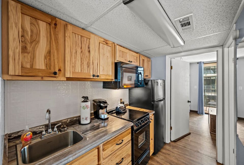 Plenty of cabinet space and equipped with all the items you`ll need for your stay.