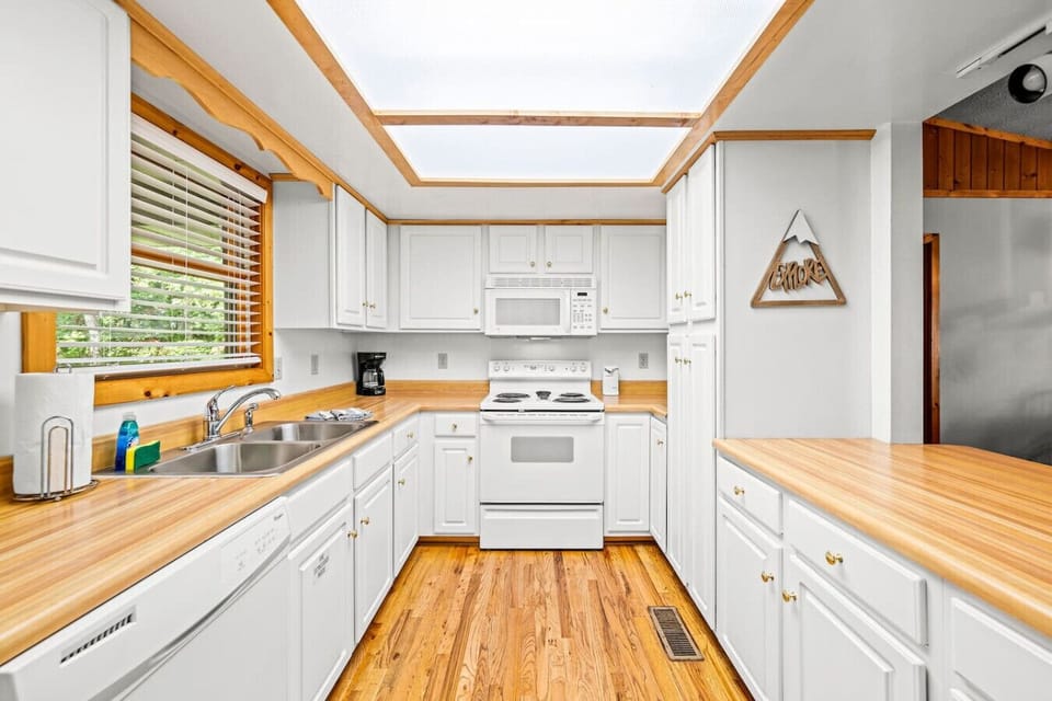 The kitchen is fully-equipped with everything the chef in your group will need to make meals inside.