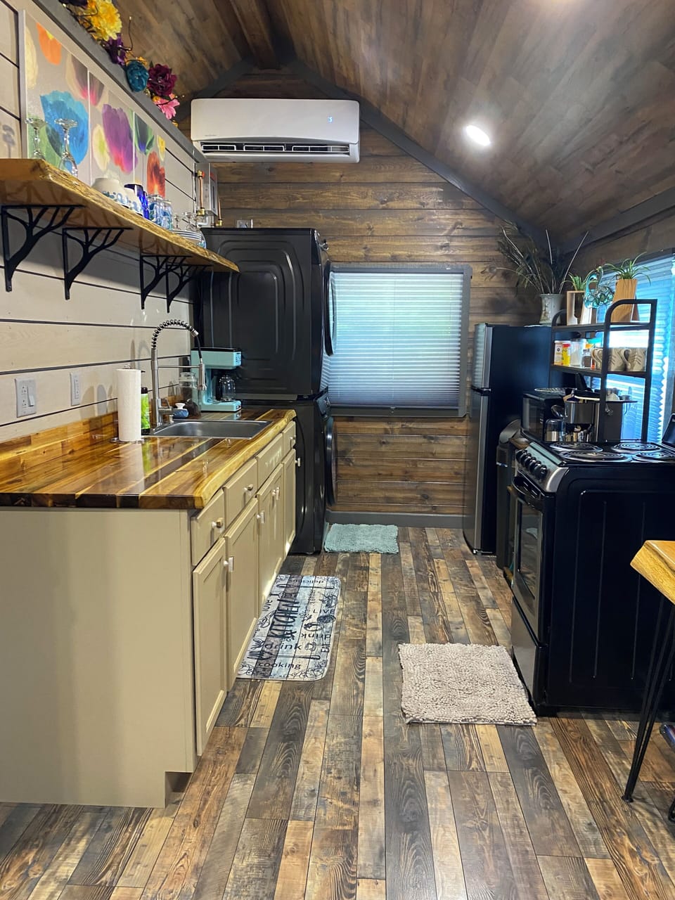 Full size Kitchen, Mini Split heating/cooling, Washer and dryer