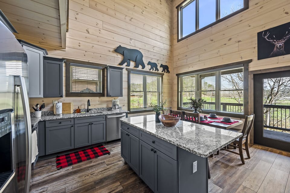 Cabin By The Creek's fully equipped kitchen