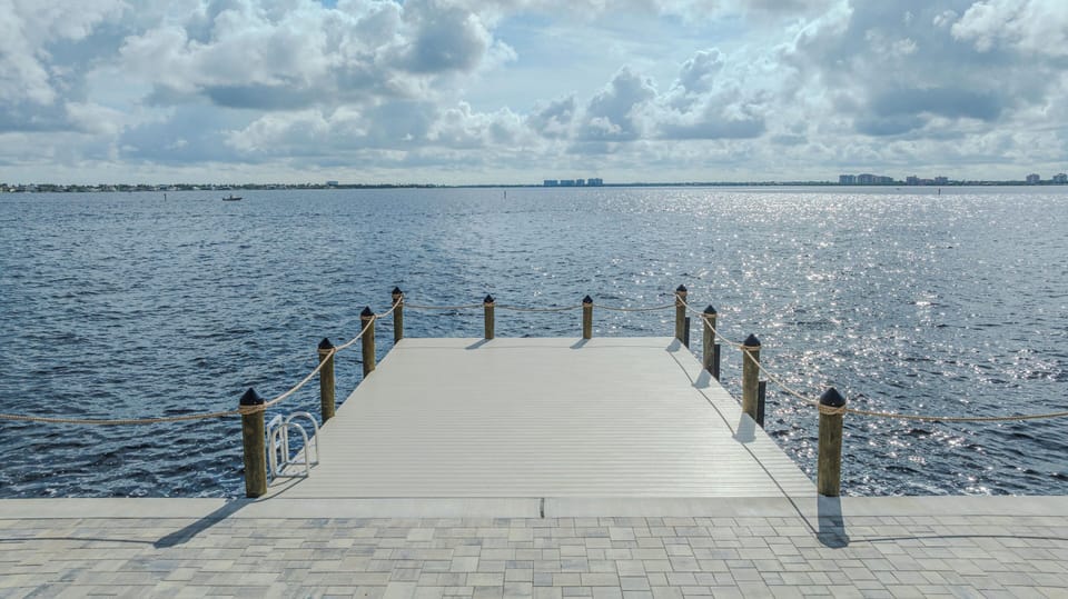 Pier Perfection - A beautifully crafted dock extending into endless blue horizons.