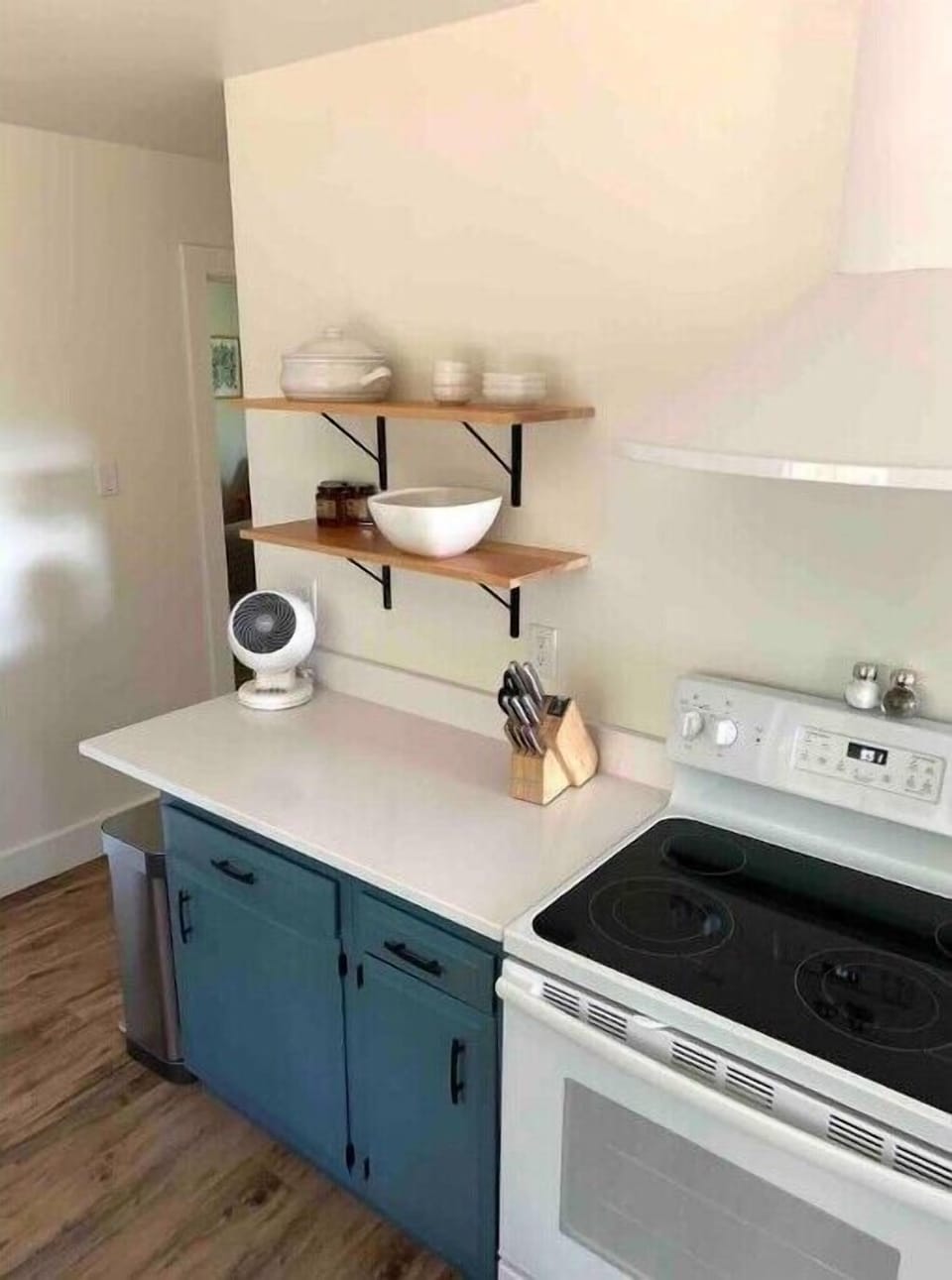 Fulled stocked kitchen.