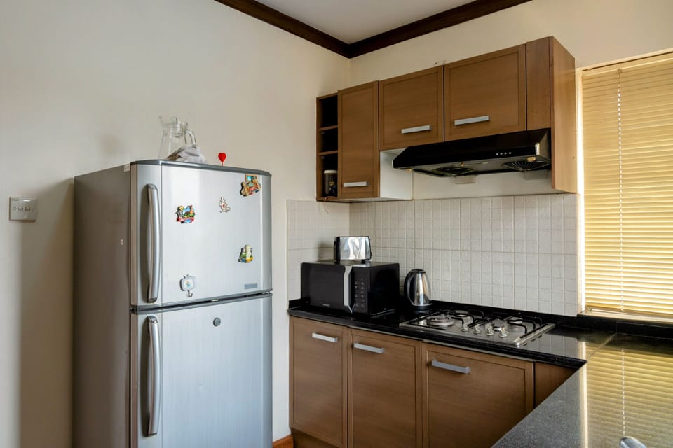 Full kitchen with modern appliances