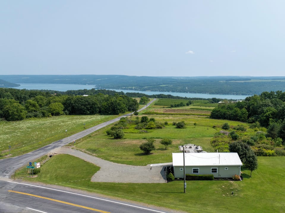 Aerial View with Lake