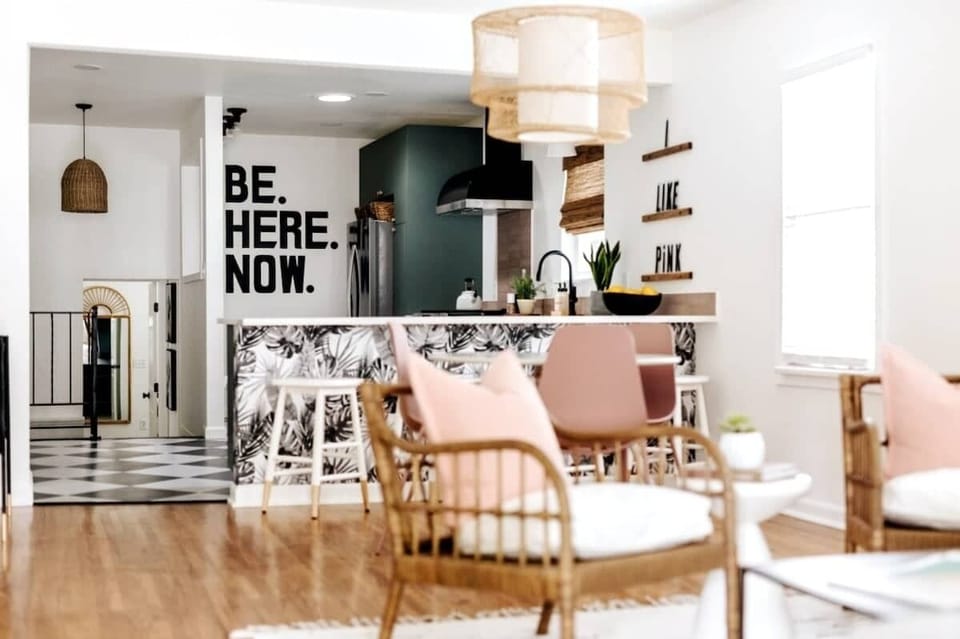 Living room to kitchen view