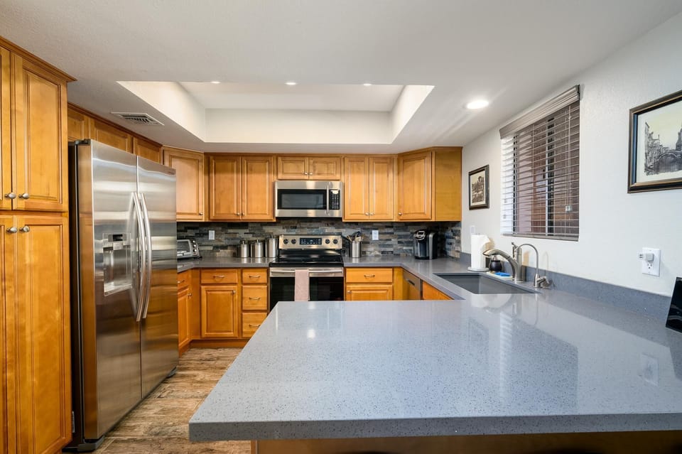 Updated kitchen with quartz counter tops