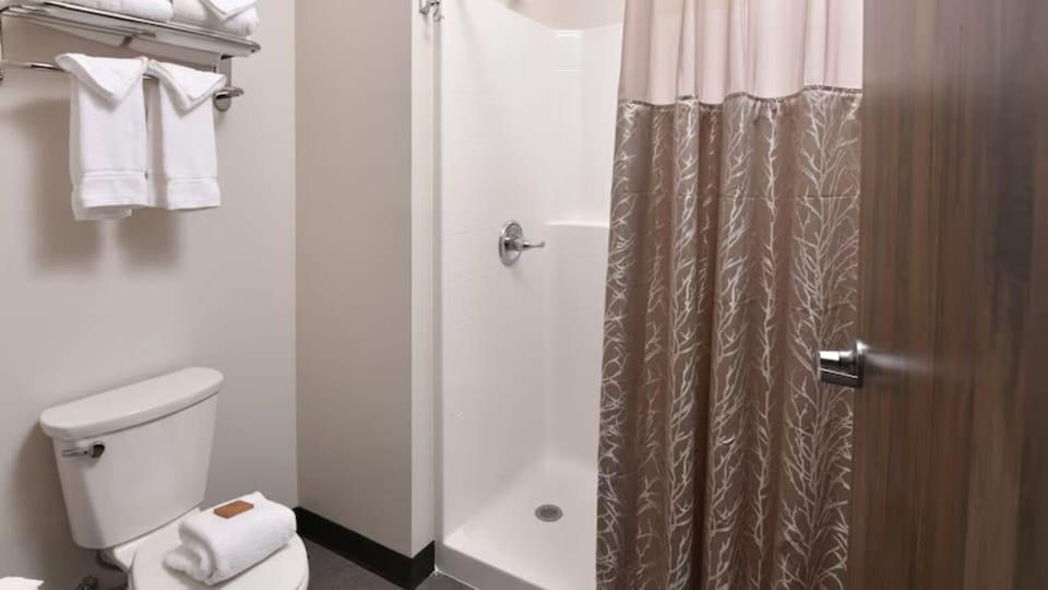 Refresh after adventures with a clean shower and plush towels.