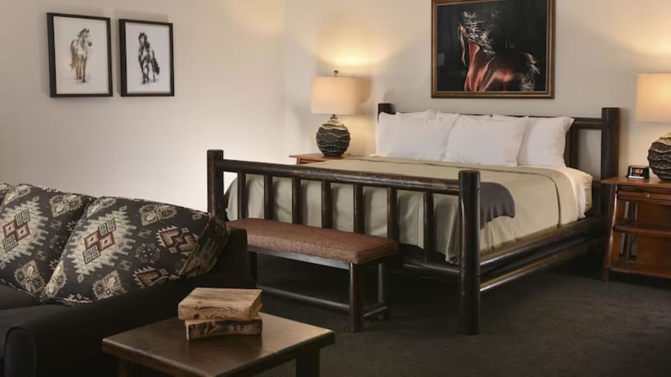 Lounge comfortably beside the bed, perfect for slow mornings.