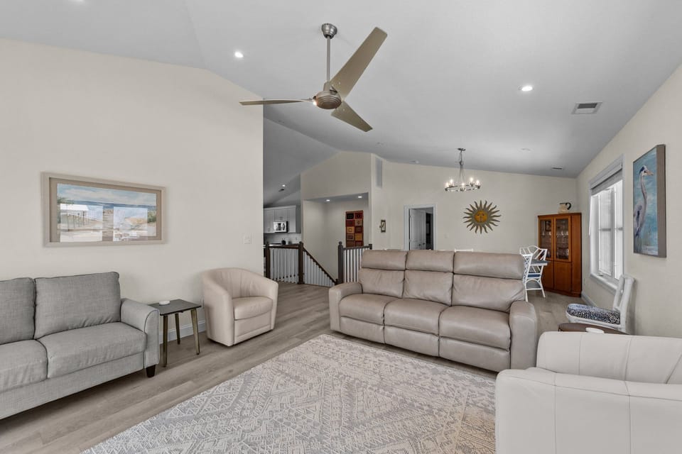 Top-Level Living Room with Deck Access
