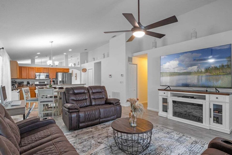 Lounge in luxury with leather seating and entertainment amenities