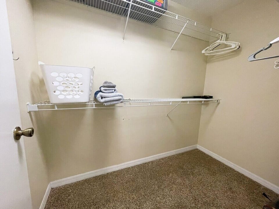 Spacious walk-in closet