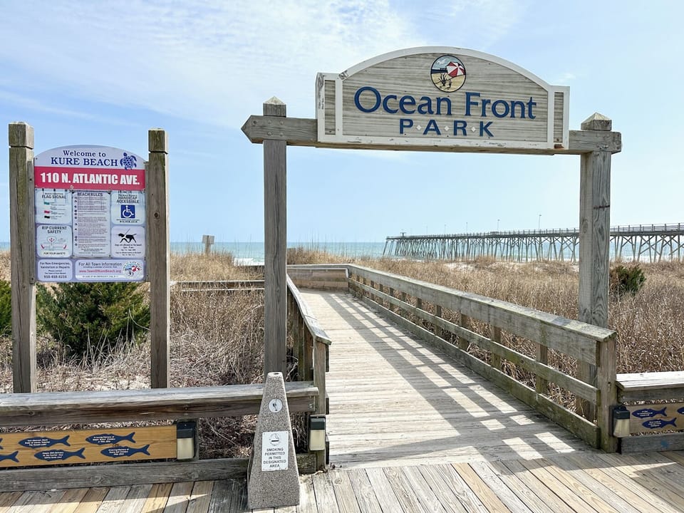 Ocean Front Park in downtown Kure Beach.