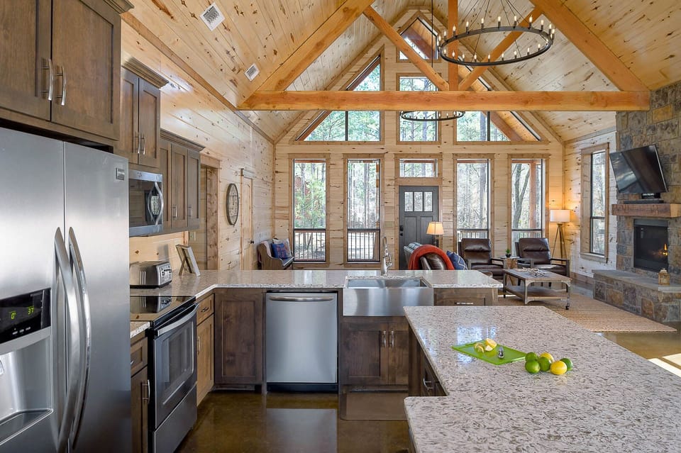 The kitchen is fully equipped with stainless stele appliances!
