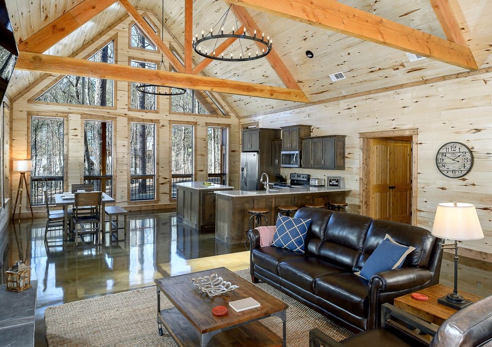 View from Not Today's living area featuring a sleeper sofa.