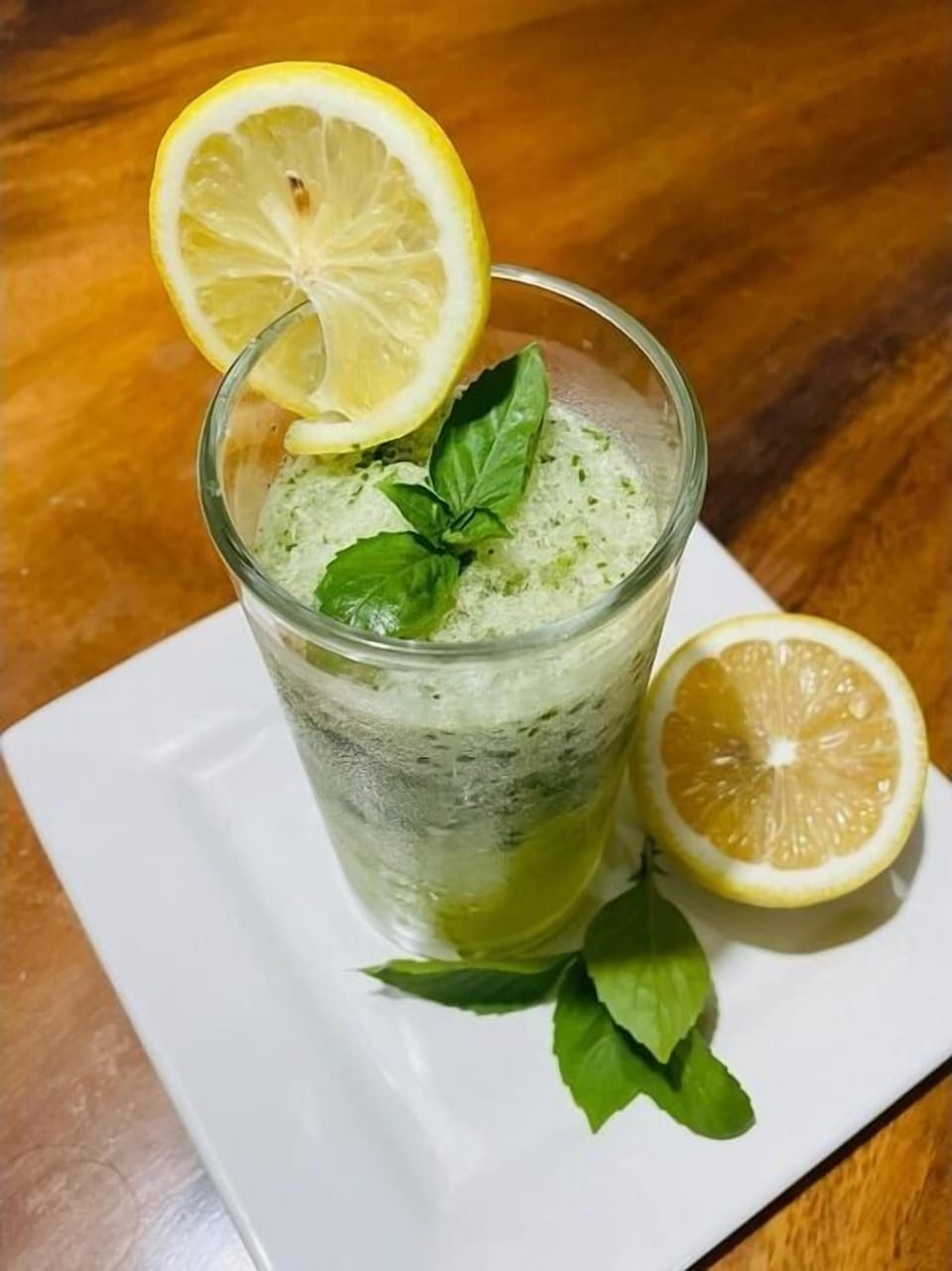 Fresh Basil Lemonade to serve for breakfast