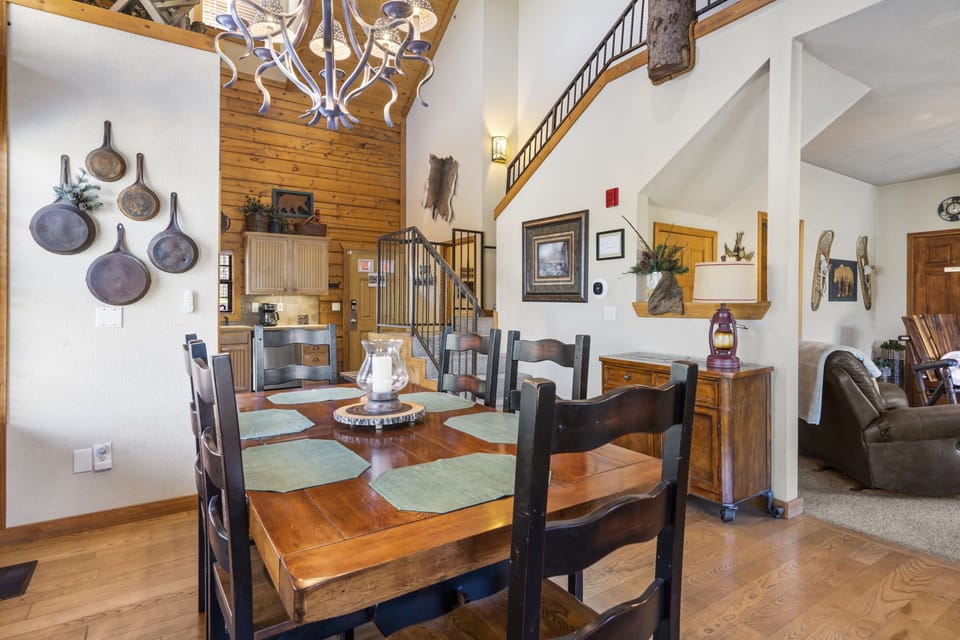 Dining Area Open to Kitchen, Deck and Living Area